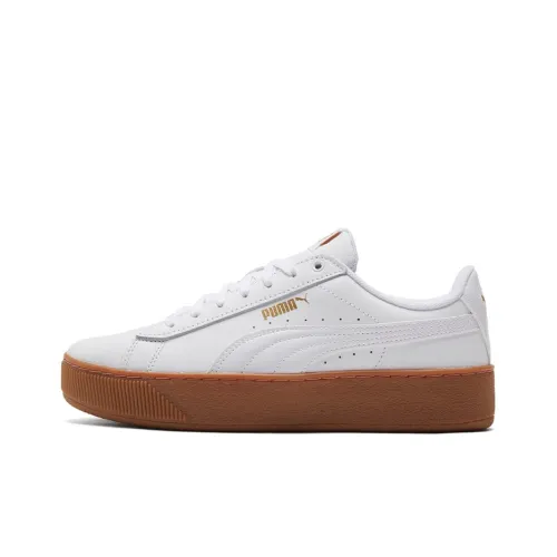 PUMA Vikky Platform Skateboard Shoes Women's Low-Top White