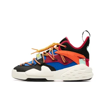 Anta Life Collection Tyrannical Anti Slip Wear Resistant High Top Skateboard Shoes Men's Black White Blue Orange