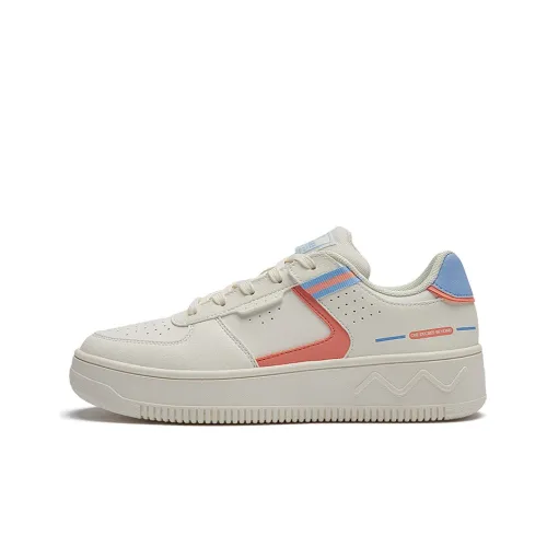 361° Slip-Resistant Breathable Low-Top Skateboard Shoes Women's White Orange