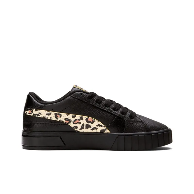 PUMA Cali Star Leopard Wear-Resistant Lightweight And Balanced Low-Top Skateboard Shoes Women's Black-1
