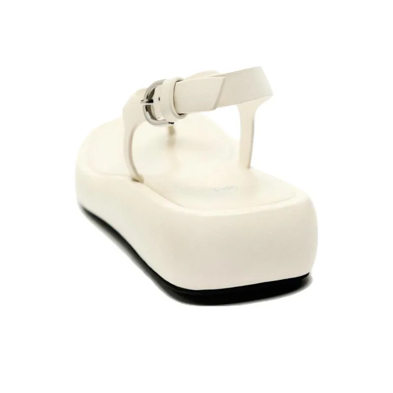 ZARA Strap Sandals Women's Light Beige Yellow-4
