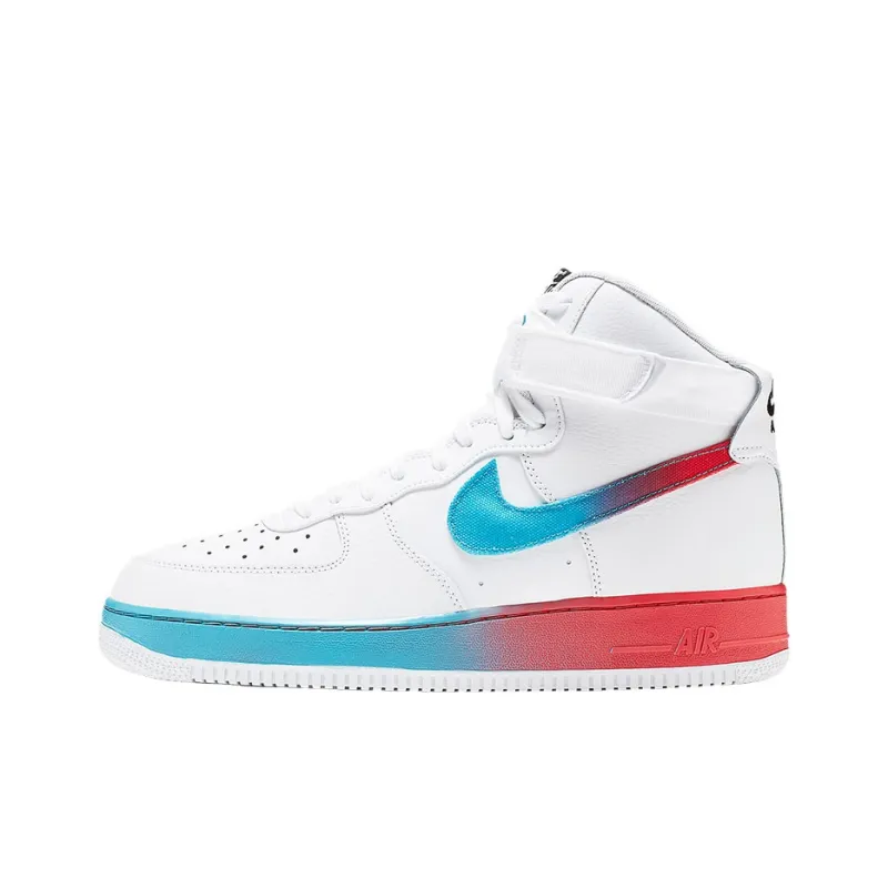 Nike Air Force 1 High Gradient White Blue Fury Ember Glow-0