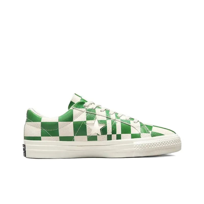 Converse One Star Ox Blocked Warped Board Green-1