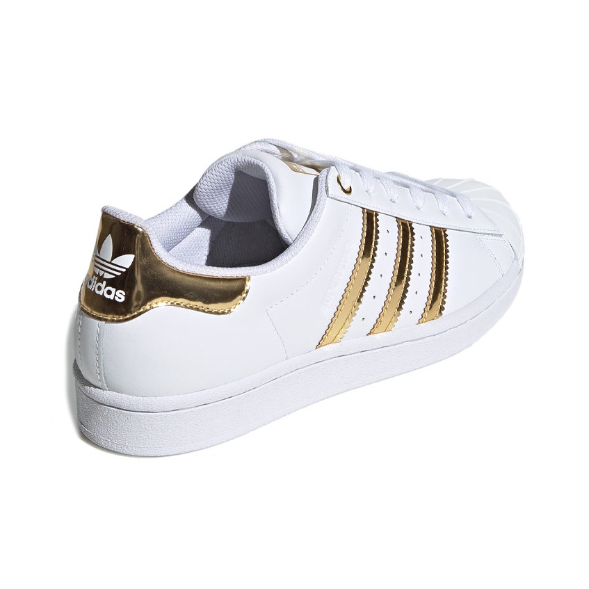 Adidas Superstar Metal Toe White Gold Metallic Women s US W 8