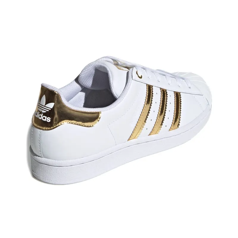 Adidas Superstar Metal Toe White Gold Metallic Women's-3