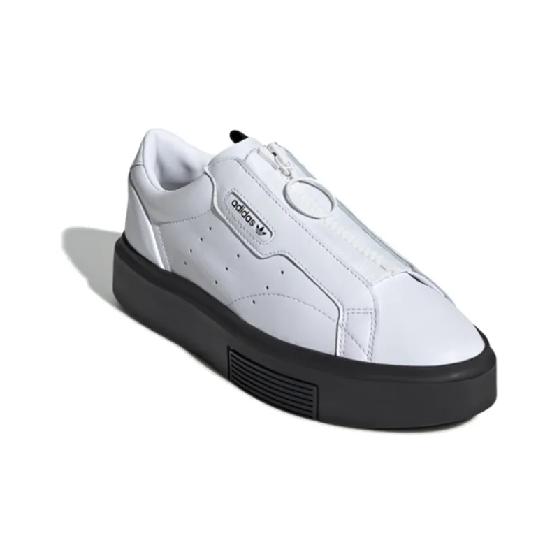 Sleek Women's Adidas Originals Super Zip 'White Black' Women's-2
