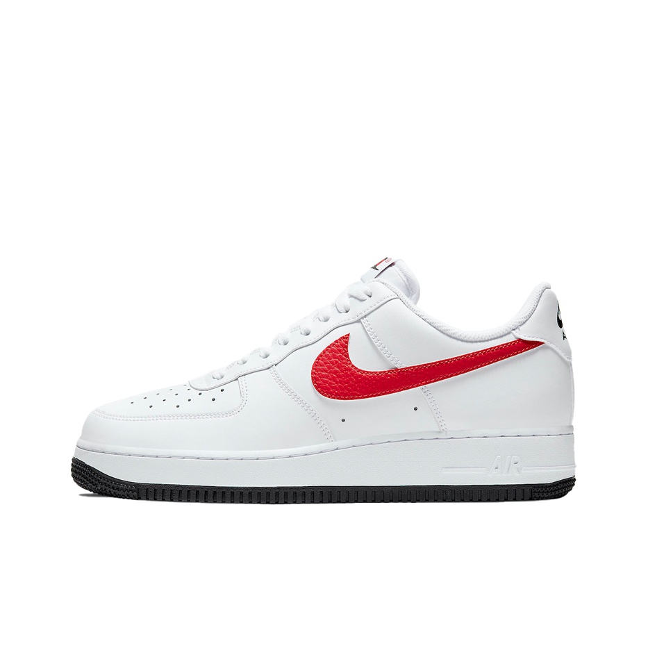 Nike air force ones white and red best sale