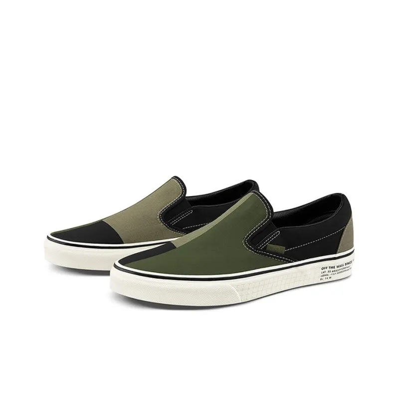 Vans Classic Slip On 66 Supply Green Black-1