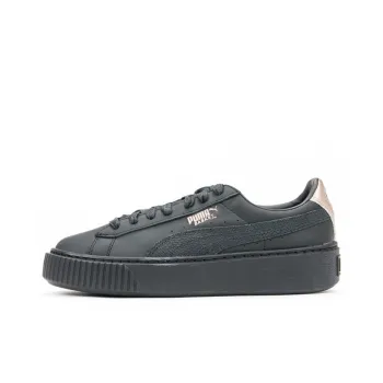 PUMA Basket Platform Euphoria RG Cushioning Balance Lightweight Low-Top Skateboard Shoes Women's Black