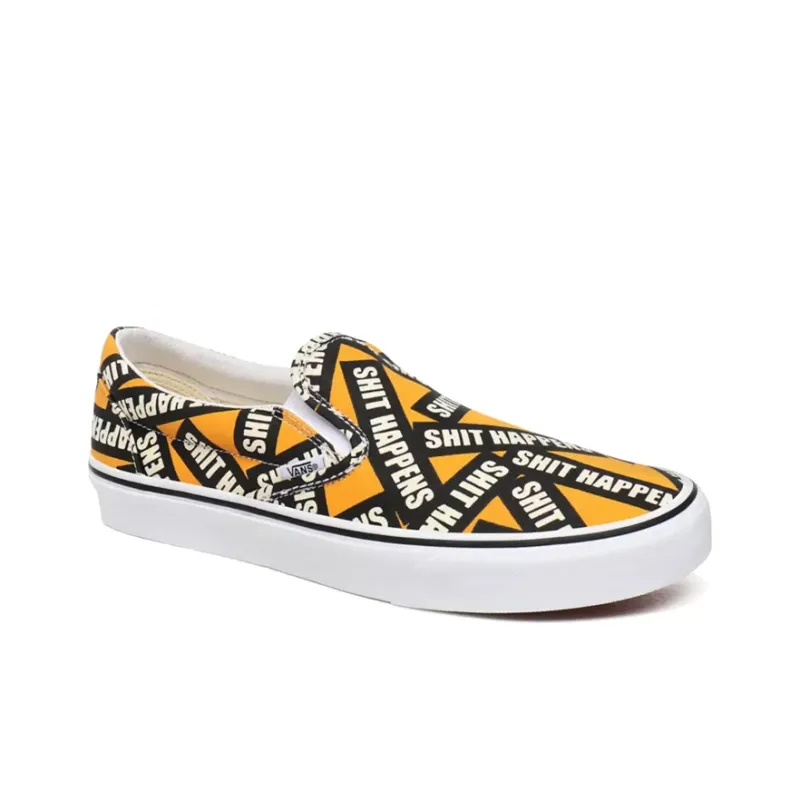 Vans Shit Happens Classic Slip On Orange-2