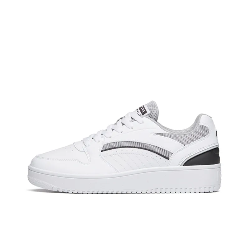 Anta Anti-Slip Wear-Resistant Low-Top Skateboard Shoes Men's White Gray-0
