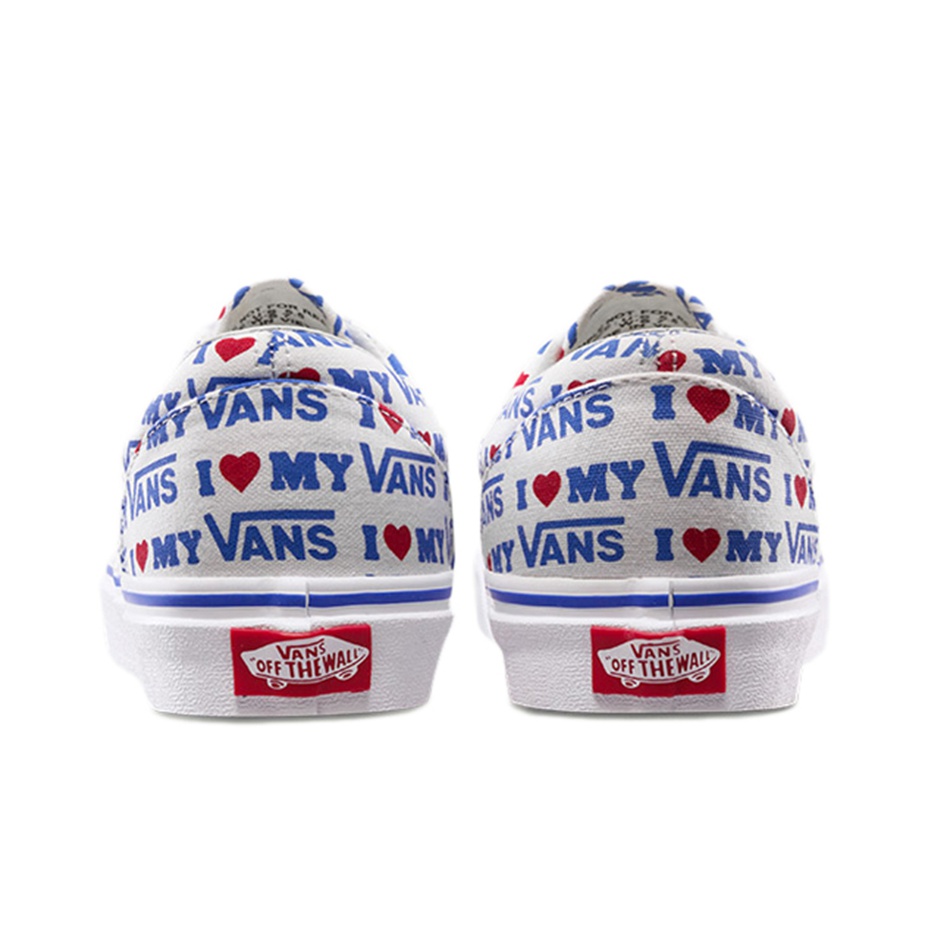 New Vans Era I Heart My Vans White outlet Blue Sneakers