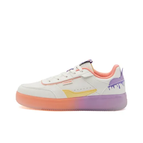 361° Breathable Low-Top Skateboard Shoes Women's White Purple