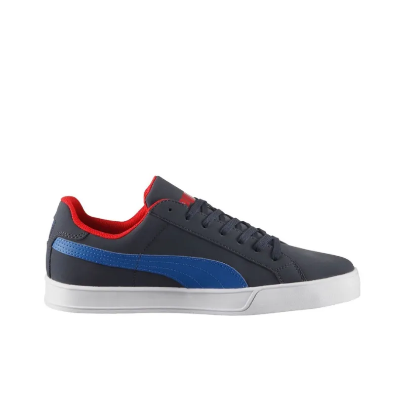 PUMA Smash Vulc Anti-Slip And Wear-Resistant Lightweight Low-Top Skateboard Shoes Men's Blue Black Red-1