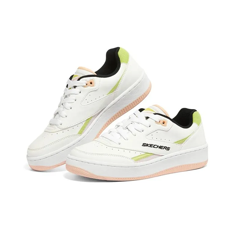 Skechers Sport Court 92 'White Yellow Pink' Women's-2
