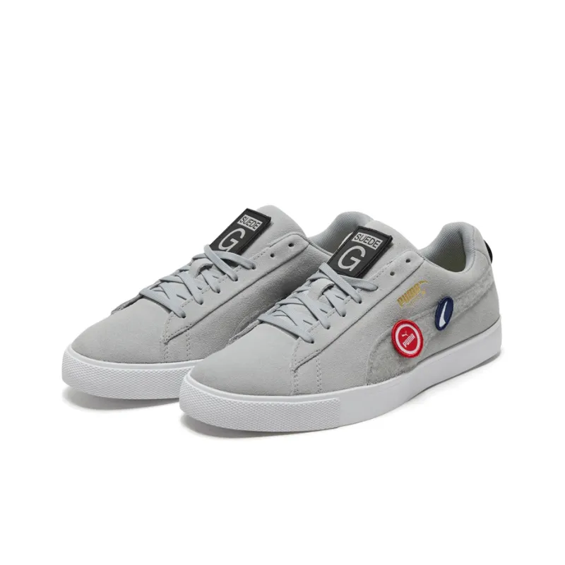 PUMA Suede G Patch Le Retro Low Tops Casual Skateboarding Shoes Unisex Gray-2