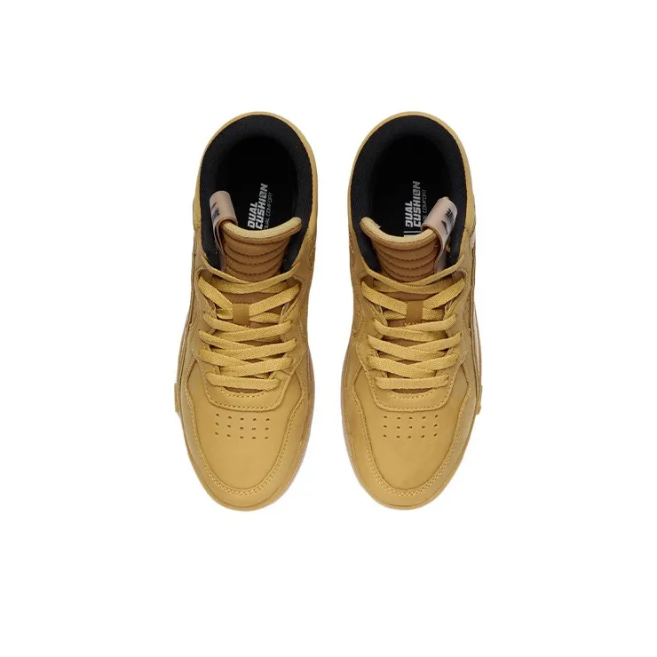LiNing Wave Non slip Lightweight Mid Top Skateboard Shoes Women's Mineral Yellow-2