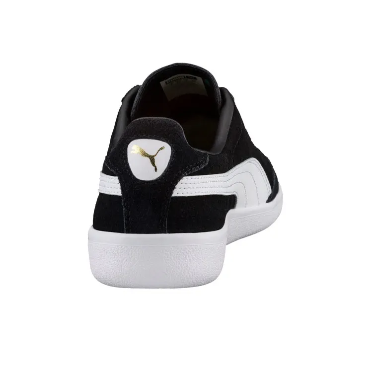 PUMA Suede Madrid Perforated Lightweight And Breathable Low-Top Skateboard Shoes Men's Black-3