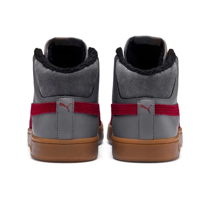 PUMA Smash V2 Mid Winterized 'Grey Red'-3