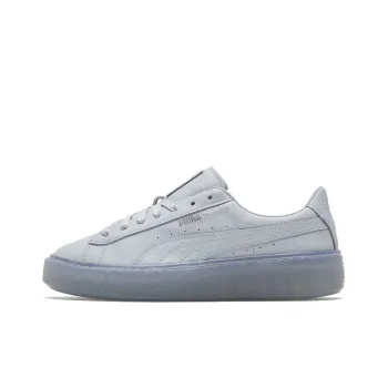 PUMA Basket Platform Core Light Blue/Silvery Low Board Shoes Women's