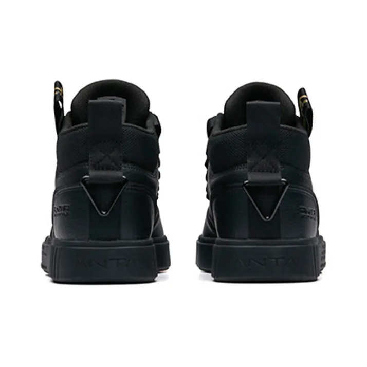 ANTA Skateboard Shoes Men Mid Top Black/Gold Metallic-4
