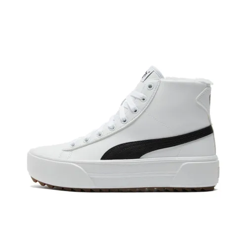 Puma Women's Kaia Mid 'Fur - White Black'