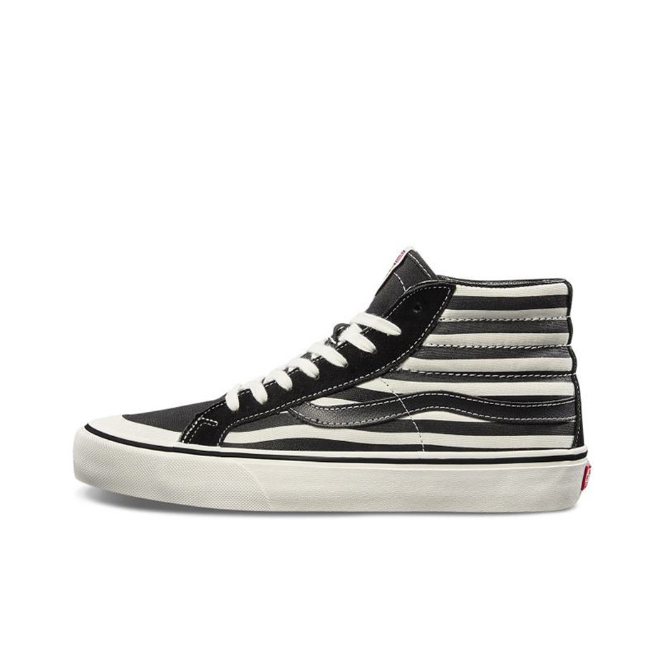 White vans black stripe high top hotsell