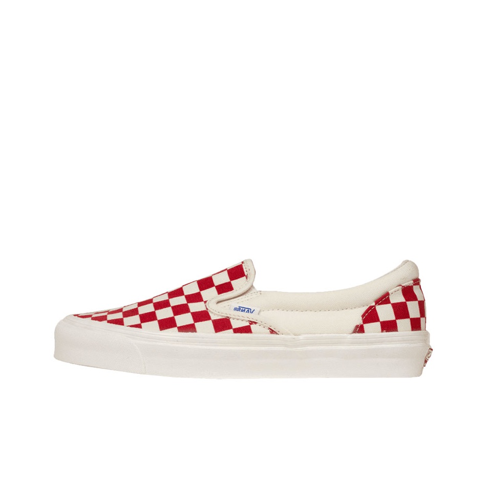 Vans Slip On OG Classic LX Red Checkerboard POIZON