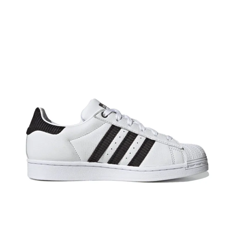 Adidas Superstar Black Corduroy Stripes Women's-1