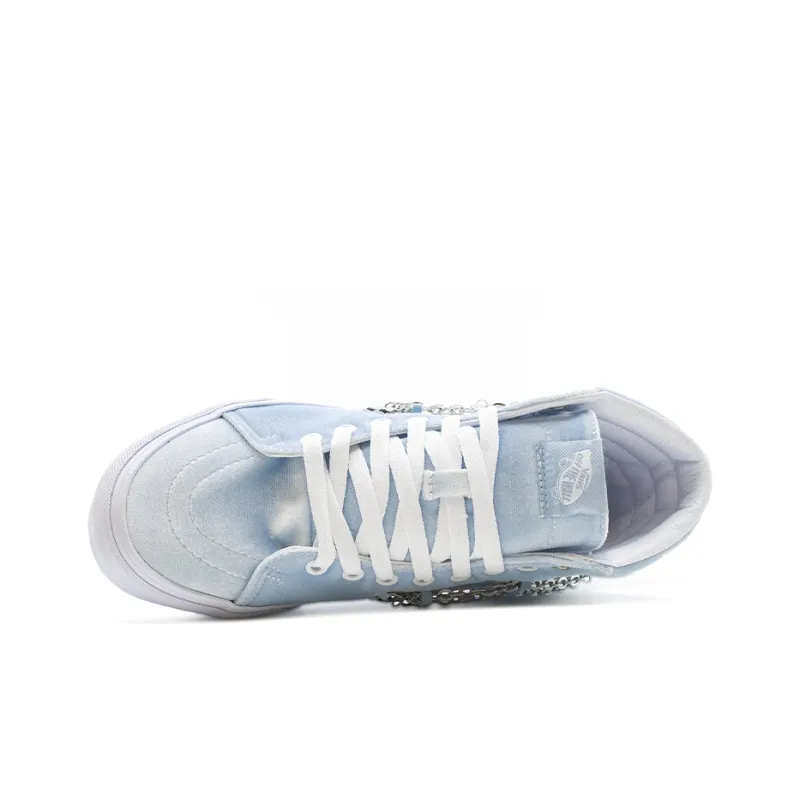 Vans Sk8 Hi Platform 2.0 Chain Velvet Ballad Blue Women's-2