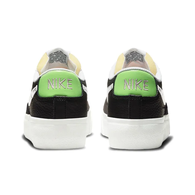 Nike Blazer Low Platform Black Metallic Silver Women's-4
