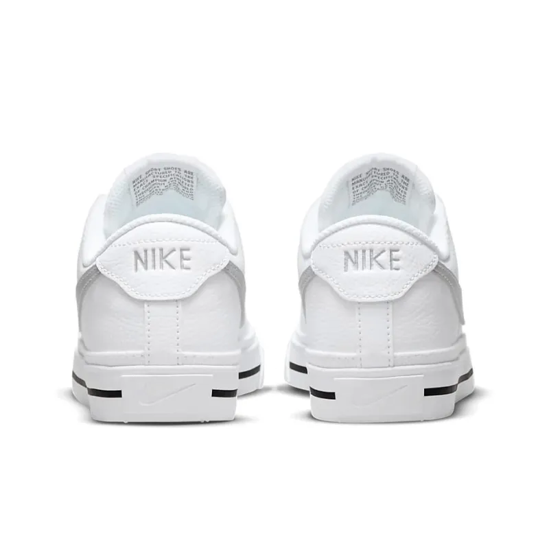 Nike Court Legacy Slip Resistant Cushioning Wear Resistant Lightweight Low Top Skateboard Shoes Women's White Gray-4