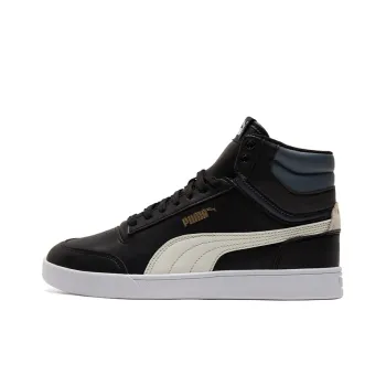 PUMA Unisex Shuffle Mid Top Sneakers Black/White