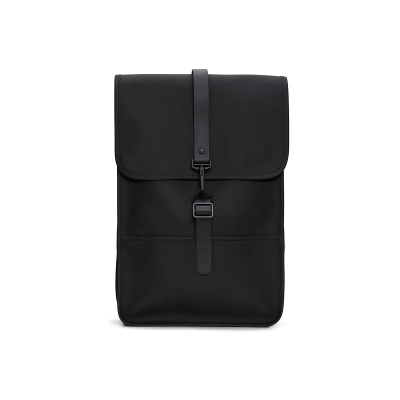 Rains Polyurethane And Polyester Blend Laptop Backpack Mini Unisex Black-0