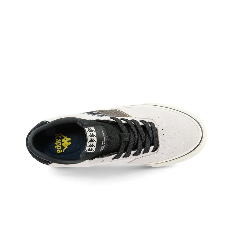 Kappa Coverage Wear-Resistant Low-Top Skateboard Shoes Unisex Heron Feather White-4