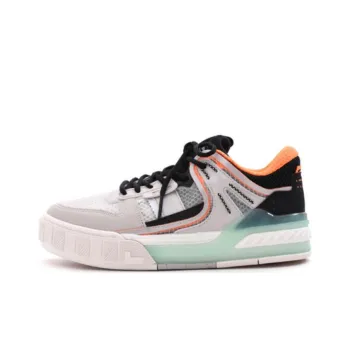 LiNing Morning Glow Slip Resistant, Abrasion Resistant, Lightweight Low Top Skateboard Shoes Men's Gray Black