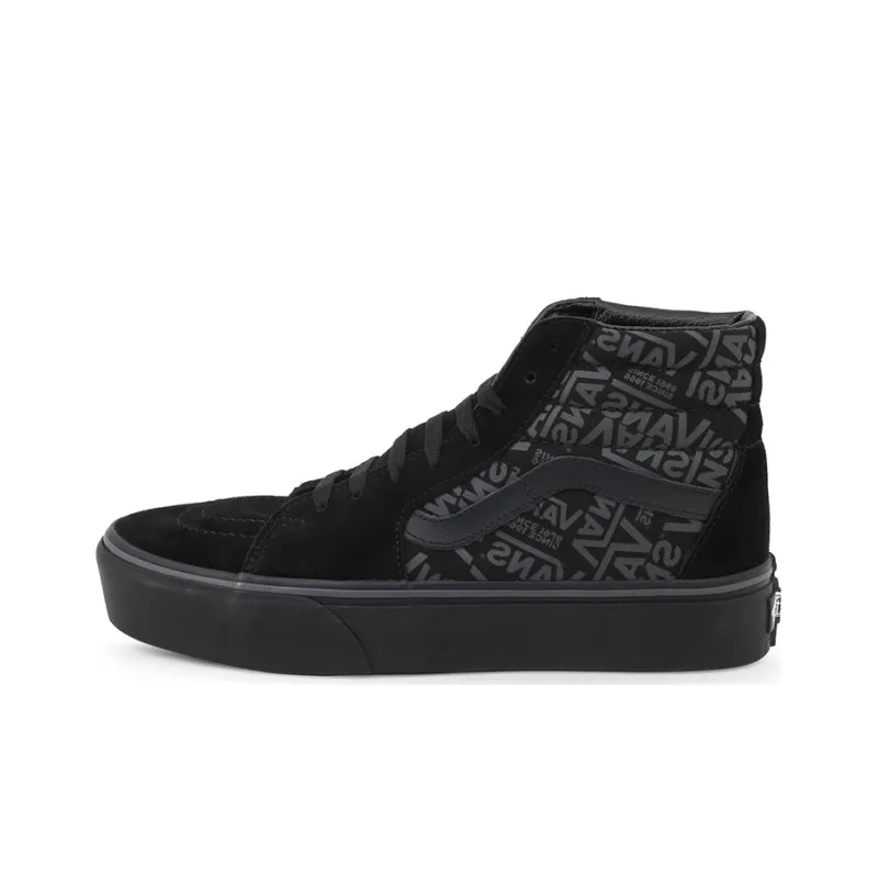 Vans SK8 HI Non Slip Wear resistant Casual Skateboarding Shoes Unisex Black-0