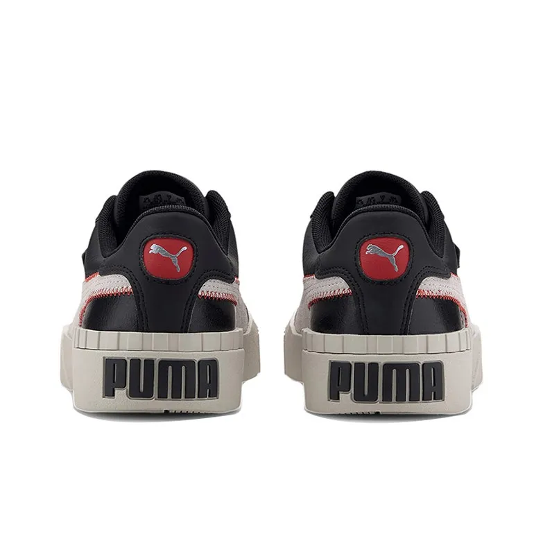 PUMA Cali Retro Casual Sneakers Black/Red Women's-3