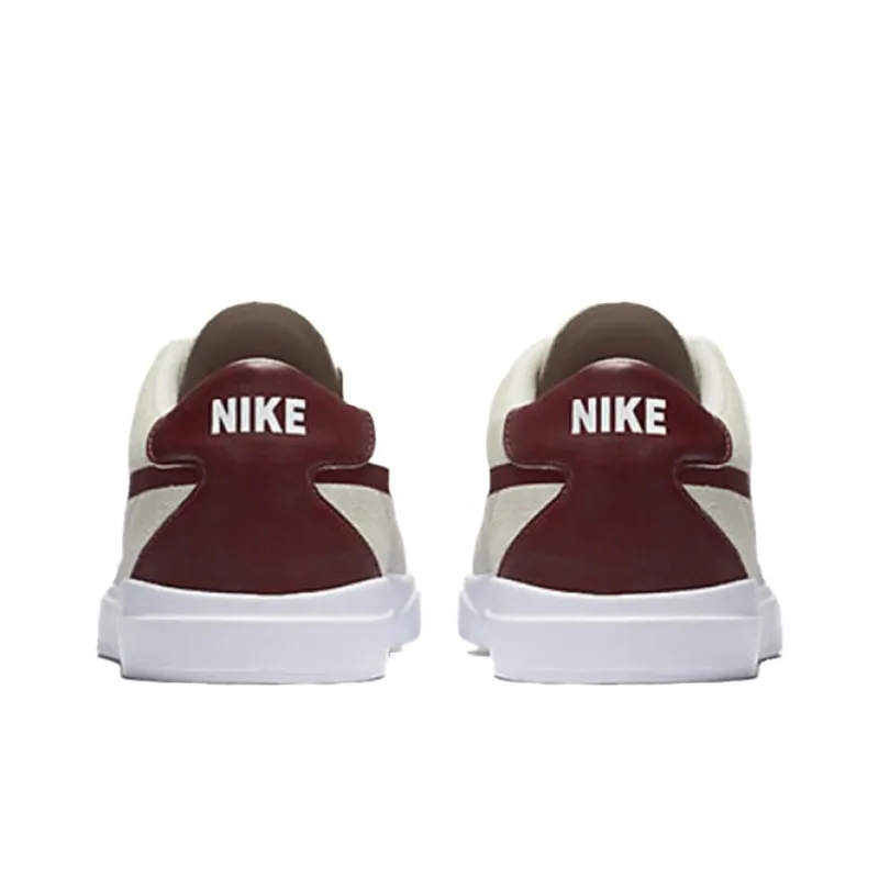 Nike SB Bruin Hyperfeel Anti-Slip Wear-Resistant Low-Top Skateboard Shoes Men's Beige White Red-4