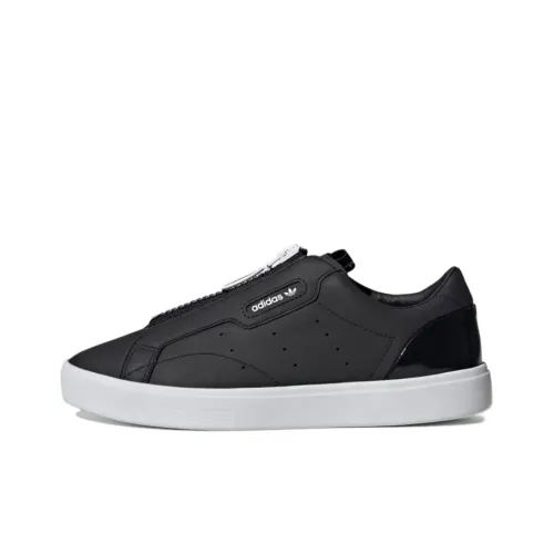 Adidas Originals Sleek Skateboard Shoes Women's Low-Top Black/White