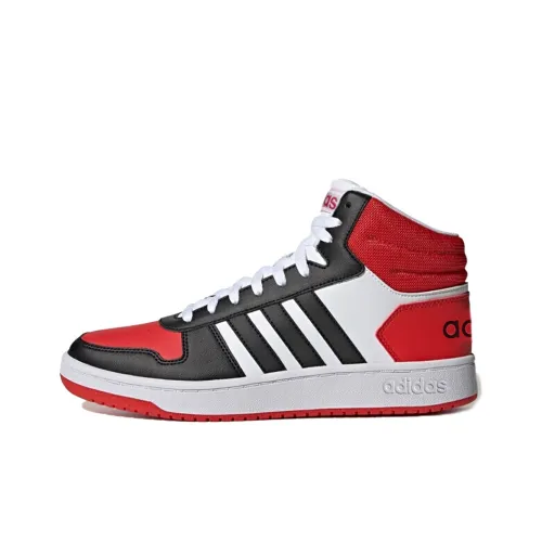 Adidas Neo Hoops 2.0 Skateboard Shoes Men Mid-Top Black/Red