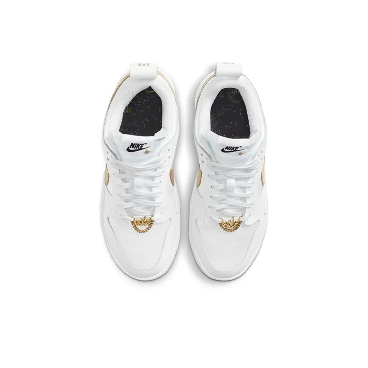 Nike Dunk Low Disrupt White Metallic Gold Women's-3