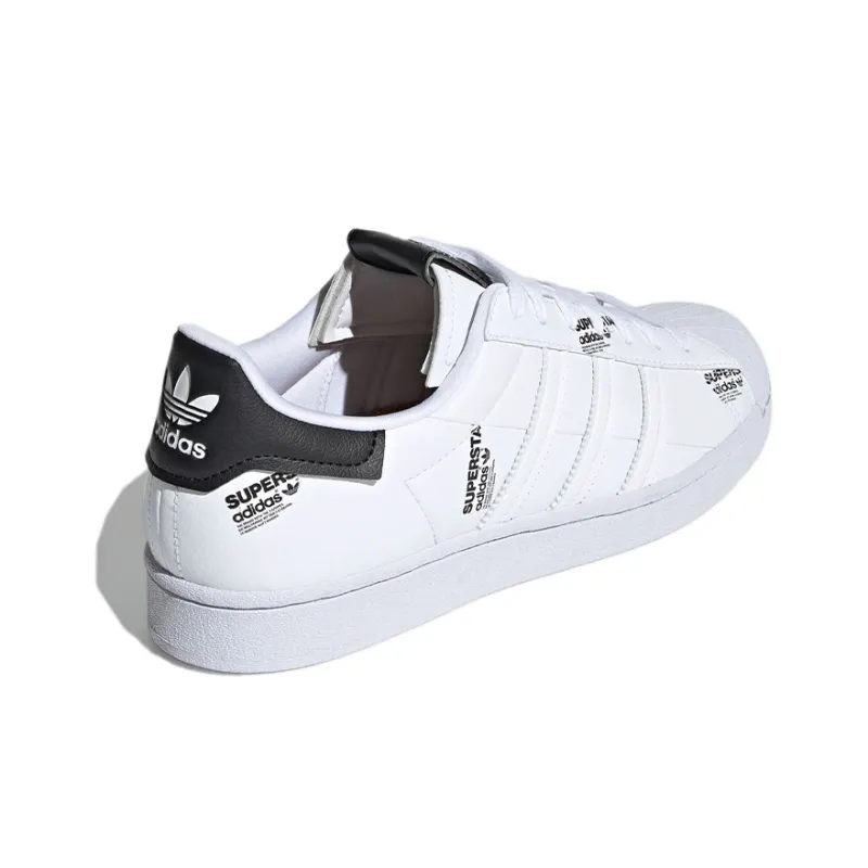 Adidas Originals Superstar White Black Logo Print-3
