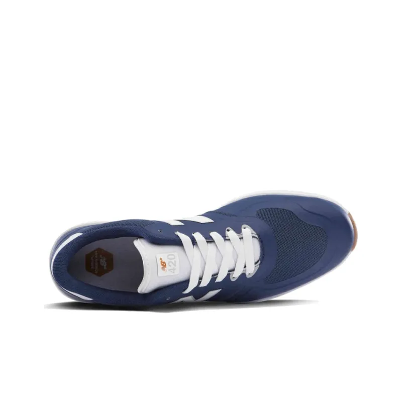 New Balance NB 420 Skateboard Shoes Men Low-Top Blue/White/Brown-2