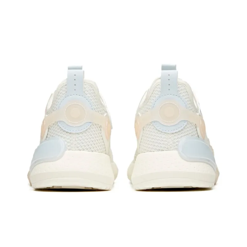 Anta Life Collection Breathable Low-Top Skateboard Shoes Women's White Gray Pink-3