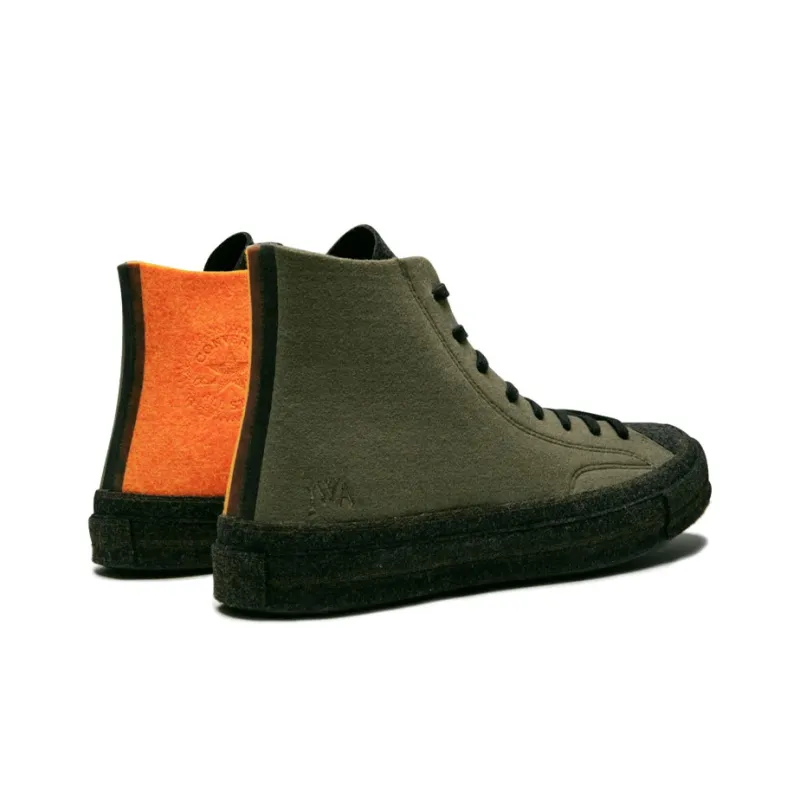 Converse Chuck Taylor All Star 70 Hi Jw Anderson Felt Stone Grey Flame Orange-3