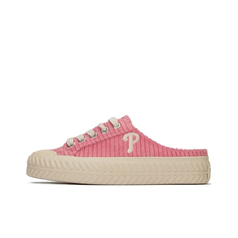 MLB Playball Mule Cushioned Wear Resistant Lightweight Breathable Low Top Skateboard Shoes Unisex Pink-0