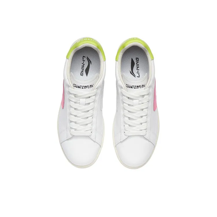 LiNing CF Tracing Low Top Skateboard Shoes Women's White-3