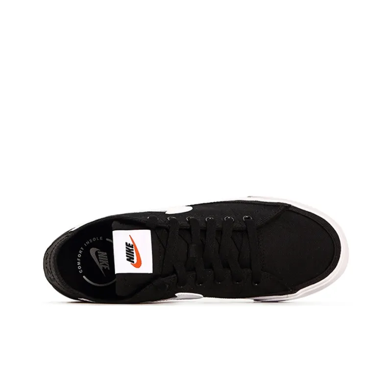 Nike Court Legacy Canvas Black White Women's-3