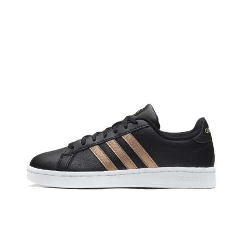 Adidas Neo GRAND COURT Skateboard Shoes Women's Low-Top Black/Rose Gold